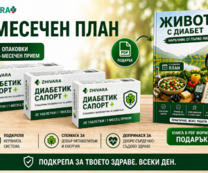 ZhiVara Диабетик Сапорт три месечен пакет + ПОДАРЪК PDF книга