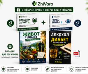 ПРОМО ПАКЕТ ZhiVara три месечна грижа + 2 PDF Книги ПОДАРЪК Комбиниран пакет, създаден за по-добър контрол върху кръвната захар и повече енергия